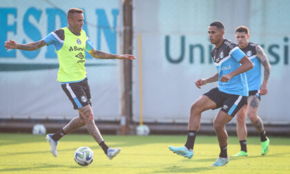 Grêmio realiza último treinamento antes de enfrentar o Palmeiras