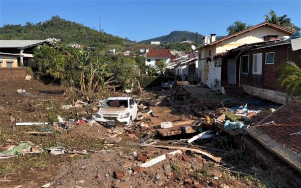 Vale do Taquari: medidas governamentais abrangem auxílio emergencial às famílias atingidas, concessão de crédito para reconstrução de casas e empresas, recursos para hospitais e estruturas de saúde, entre outros / Foto: Gustavo Mansur/Palácio Piratini