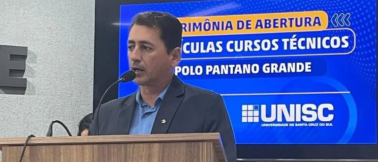 UNISC abre inscrições para cursos técnicos em Pantano Grande