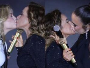 Beijo inesperado entre Daniela Mercury, Ivete Sangalo e Luísa Sonza
