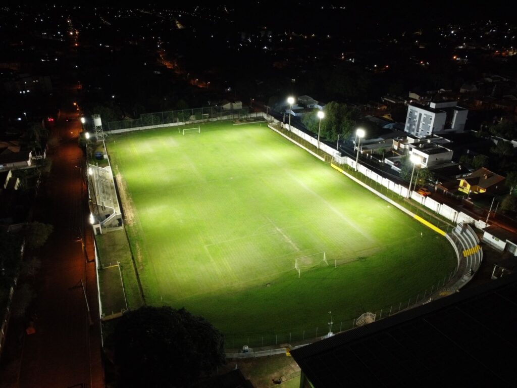 Sábado com entrega oficial das leds no Joaquim Vidal / Crédito: Prefeitura de Cachoeira do Sul