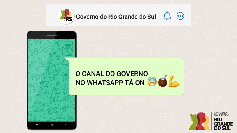 Canal do governo do RS no WhatsApp busca ampliar comunicação com o cidadão / Arte: Governo do RS