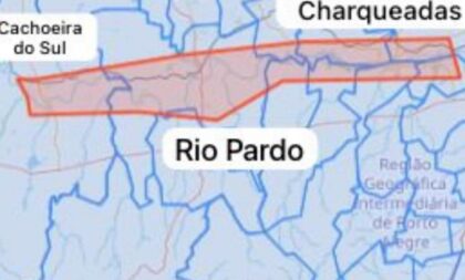 Defesa Civil do RS emite alerta para Cachoeira do Sul