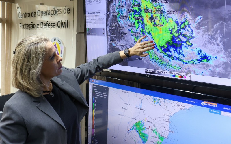 Centro de Operações da Defesa Civil prevê altos volumes de chuva para esta semana no RS / Foto: Defesa Civil/Divulgação