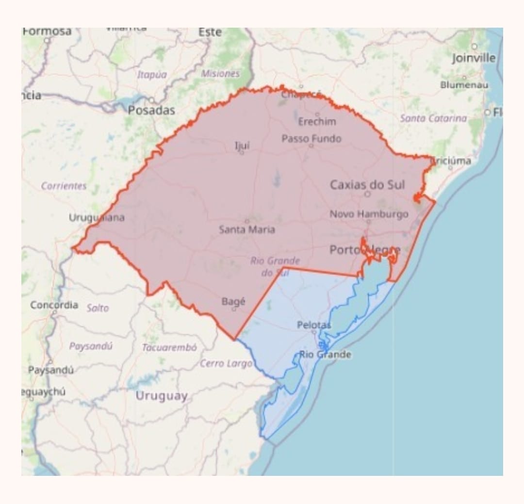 Alerta da Defesa Civil Estadual vale para a maior parte do território gaúcho, com intensidade maior na Depressão Central do RS