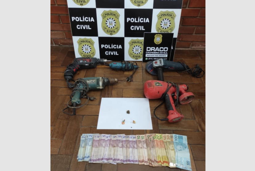 Ferramentas apreendidas estão à disposição para reconhecimento e restituição na Polícia Civil / Foto: Polícia Civil/Divulgação