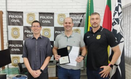 Polícia Civil reconhece apoio institucional da Sicredi Centro Leste RS