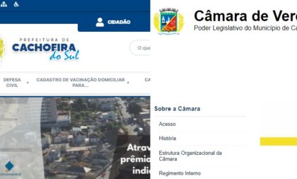 Transparência da gestão: páginas da Prefeitura e da Câmara têm nota abaixo da média