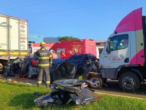 Paraíso do Sul: acidente com quatro veículos termina em morte na RSC-287