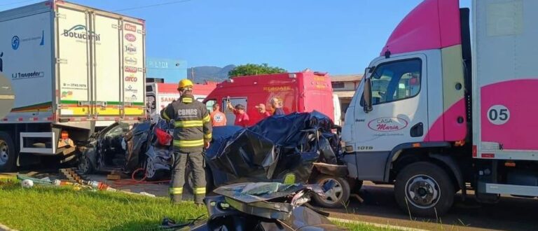 Paraíso do Sul: acidente com quatro veículos termina em morte na RSC-287