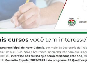 População cabraisense participa de enquete sobre cursos do CRAS