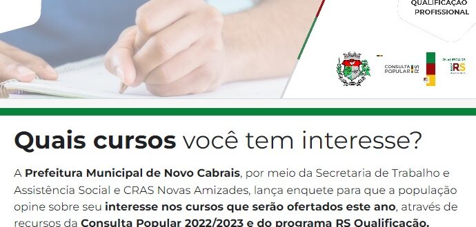 População cabraisense participa de enquete sobre cursos do CRAS