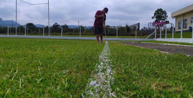 Centro Desportivo de Novo Cabrais recebe melhorias para Municipal de Futebol Sete