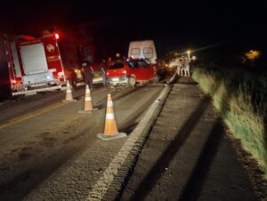 Mulher fica ferida em acidente perto da Ponte do Fandango