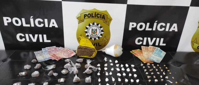 Vídeo: Polícia de Paraíso do Sul prende homem com crack, cocaína e maconha