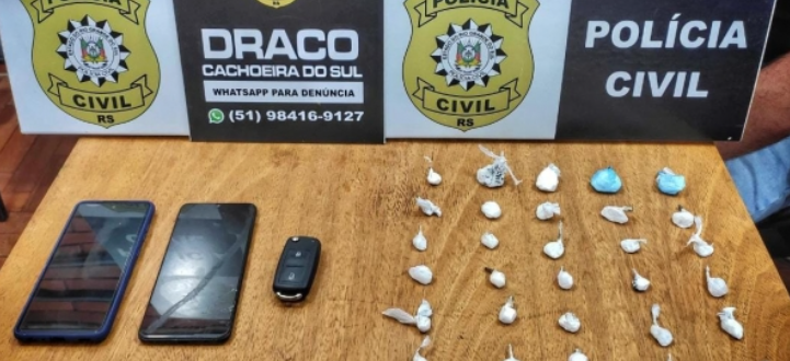 Polícia prende suspeito de tráfico de cocaína no Centro