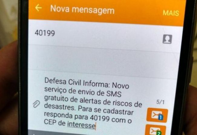 Alerta sobre riscos de temporais já está em operação no país, mas ideia é ampliar notificações quanto a riscos hidrológicos / Foto: Divulgação