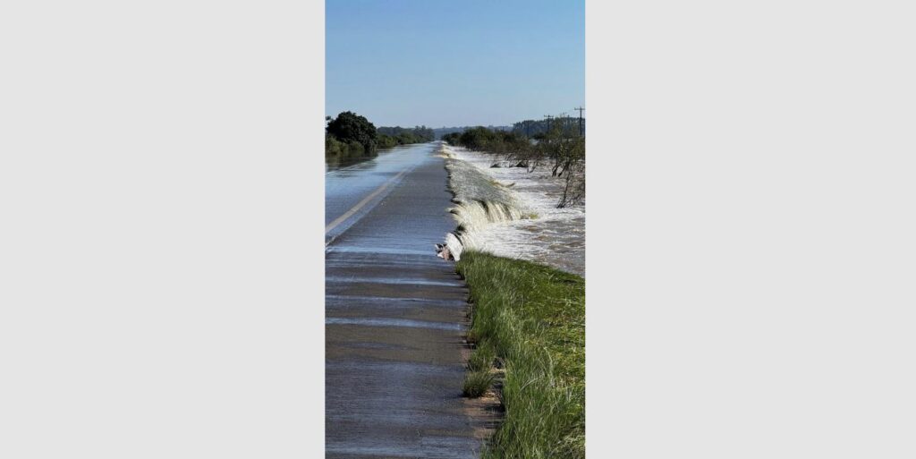 BR-153: situação da rodovia em Cachoeira do Sul exigirá obras emergenciais / Foto: Garra Segurança/Reprodução