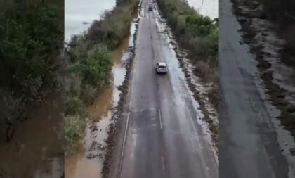 Cachoeira fica novamente isolada de Santa Cruz e Santa Maria