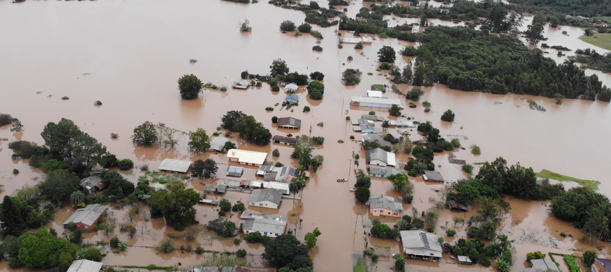 Distrito de Ferreira, em Cachoeira do Sul, está praticamente todo debaixo d'água