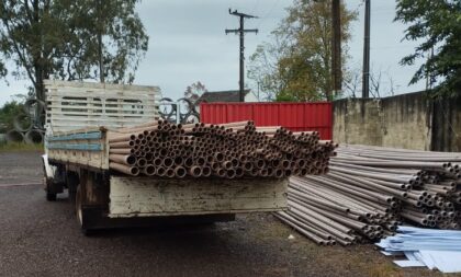 Água: Novo Cabrais recebe nova remessa de material para reconstrução das redes