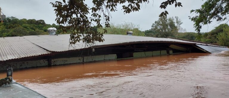 Clube de Caça e Pesca pode ser levado pela cheia do Jacuí