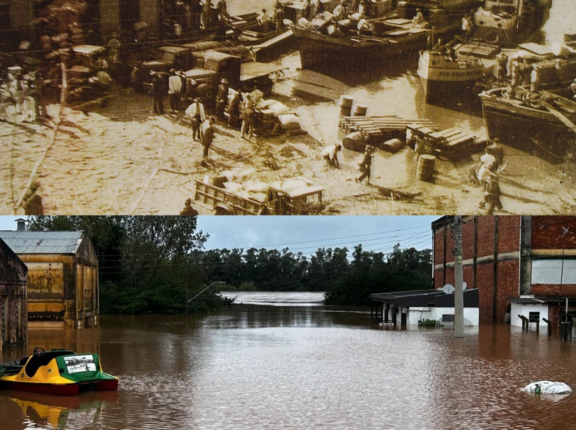 Enchente histórica, do caos, após 83 anos, na mesma data