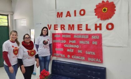 Maio Vermelho: equipe de Saúde Bucal abre campanha em Novo Cabrais