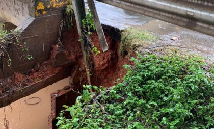 Ponte da ERS-403 está em meia pista