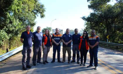 Grupo de Apoio a Desastres vistoria Ponte do Fandango