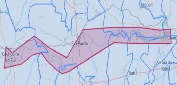 Defesa Civil do RS renova alerta sobre nível do Jacuí