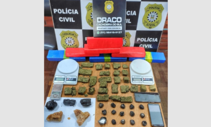 Polícia Civil apreende 5,5 quilos de drogas em Cachoeira