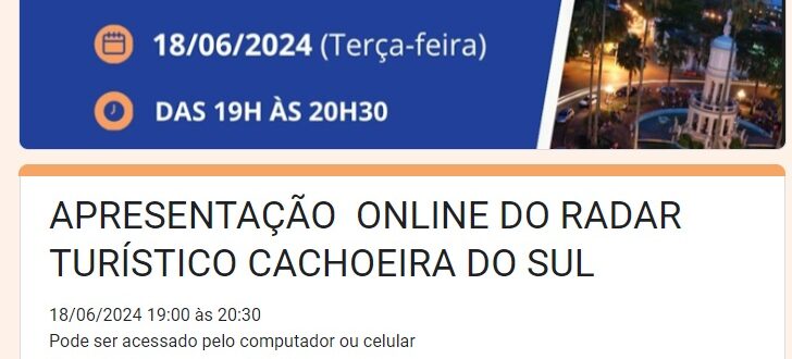 Turismo: diagnóstico estratégico será apresentado no formato on-line