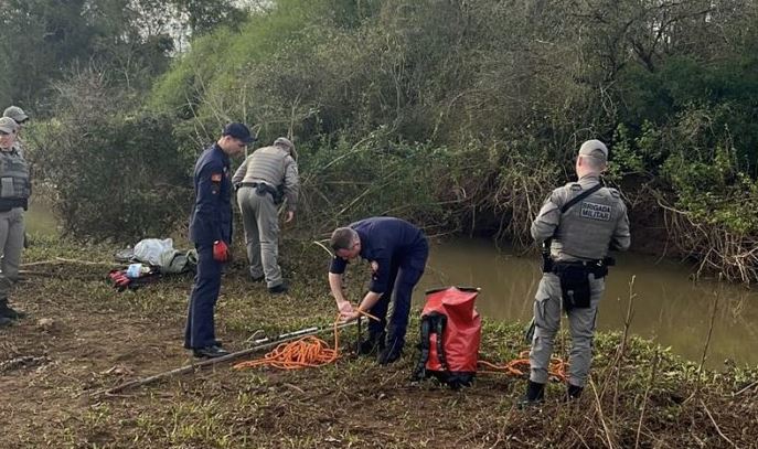 Polícia Civil investiga encontro de cadáver de cachoeirense que estava desaparecido em Venâncio Aires / Foto: Corpo de Bombeiros/Divulgação