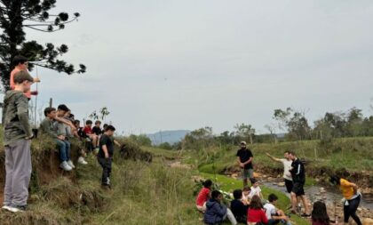 Plantio de árvores nativas mobiliza estudantes em Paraíso do Sul