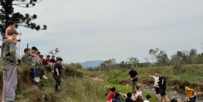 Plantio de árvores nativas mobiliza estudantes em Paraíso do Sul