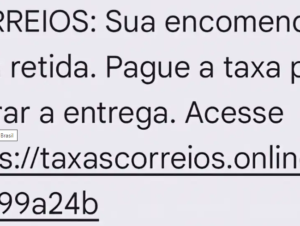 Correios alertam para golpe da taxa de retirada