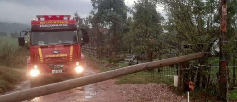 Temporal causa destruição em Encruzilhada do Sul