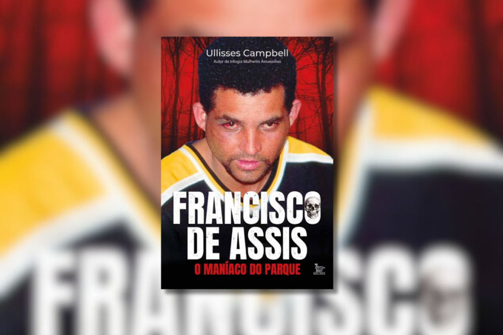 Capa do livro com a imagem de Francisco de Assis, criminoso conhecido como 'Maniaco do Parque'