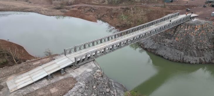 3º Batalhão conclui instalação de ponte sobre o Rio Forqueta