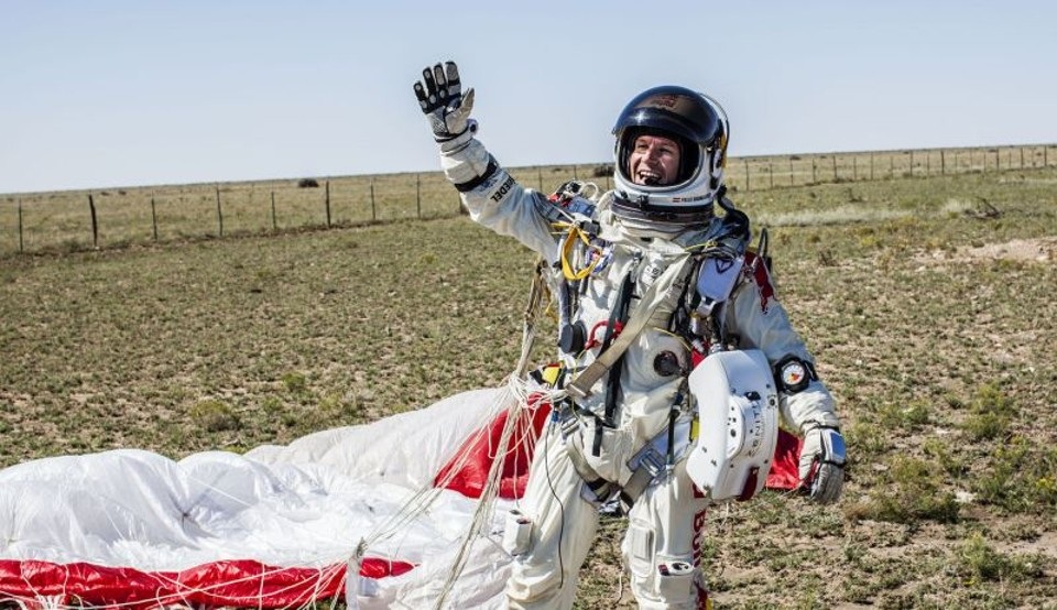 Felix Baumgartner / 14 de outubro / Crédito: Divulgação