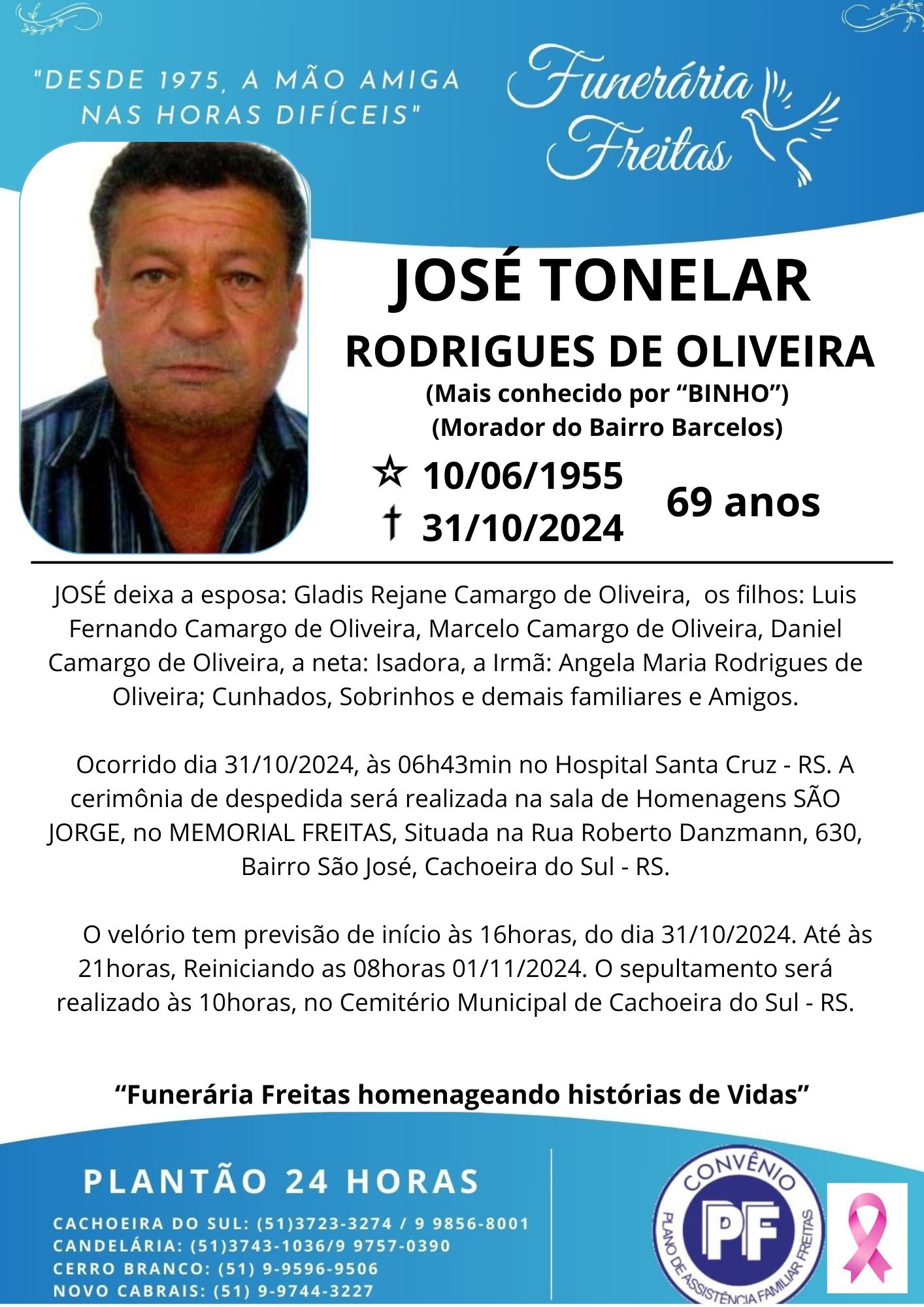 JOSÉ TONELAR RODRIGUES DE OLIVEIRA