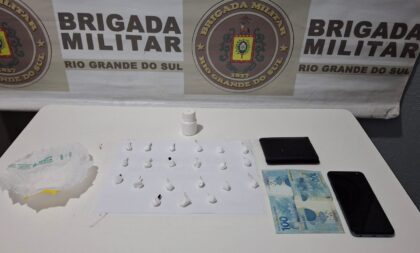 Pote recheado de cocaína: BM de Rio Pardo prende homem por tráfico