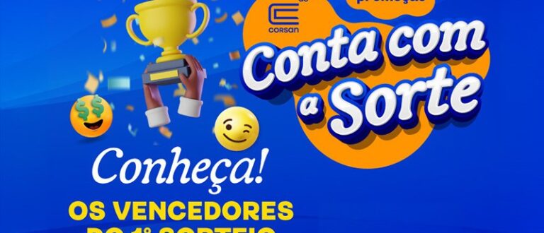 Promoção Conta com a Sorte Corsan tem primeiros ganhadores