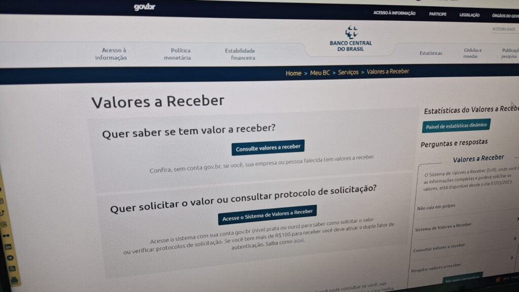 Sistema de Valores a Receber possibilita pedido de saque de dinheiro esquecido nos bancos por mais seis meses / Foto: Milos Silveira/OC