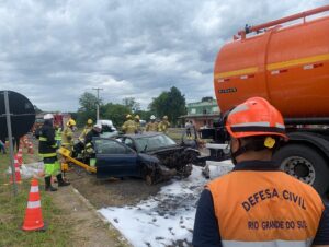 Defesa Civil participa de exercício simulado no trevo de Novo Cabrais