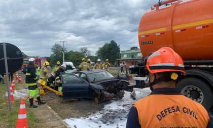 Defesa Civil participa de exercício simulado no trevo de Novo Cabrais