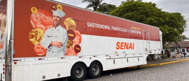 Carreta do Senai vai oferecer cursos gratuitos de culinária em Candelária