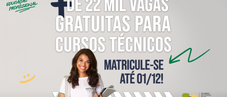 RS tem 22 mil vagas gratuitas para cursos técnicos da rede estadual