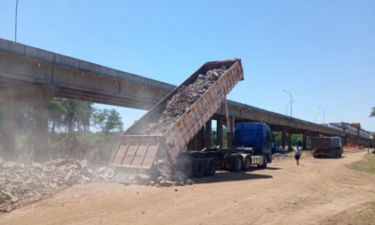 Ponte do Fandango: construtora monta canteiro de obras